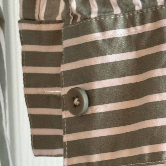 Universal Standard Hamptons Smocked Shirtdress size L 22/24 Green and white - Picture 10 of 13